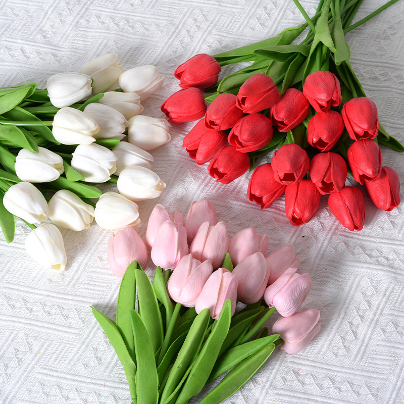 Home Decor Tulip - 3/6/9 Uds tulipán flor Artificial tacto