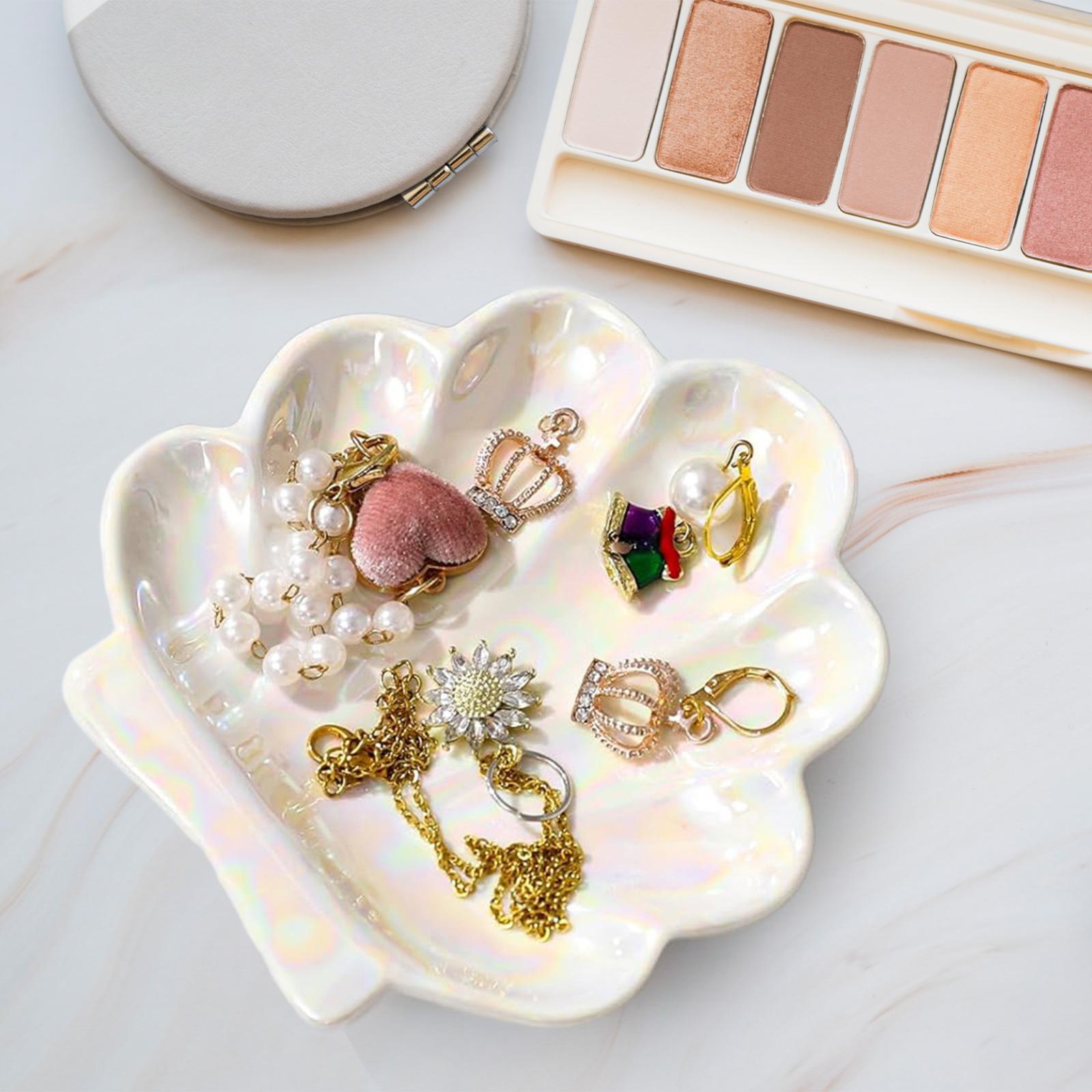 Ceramic Trinket Dish - Plato de joyería de concha, soporte