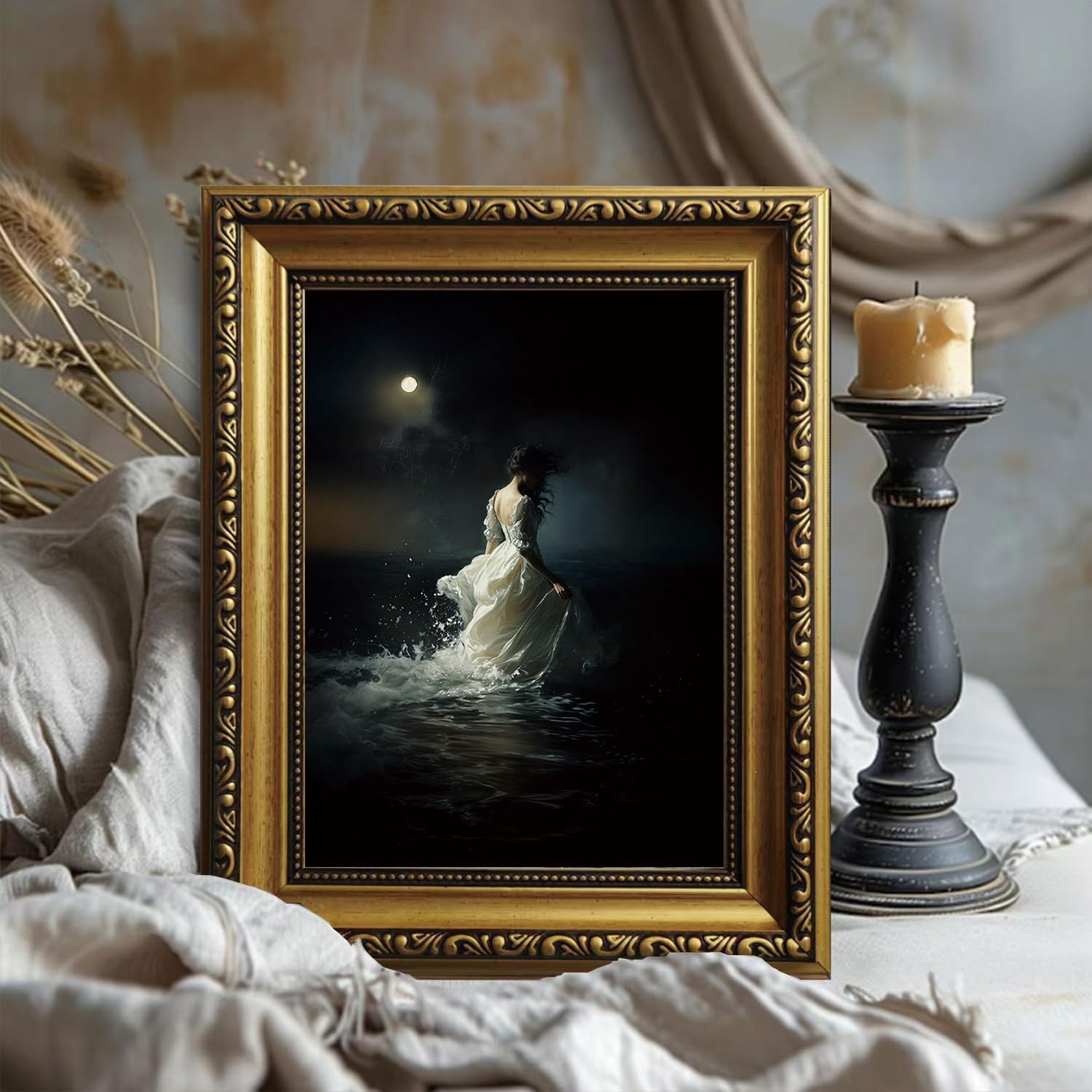 Home Decor Gothic - Cuadro en lienzo enmarcado, arte gótico
