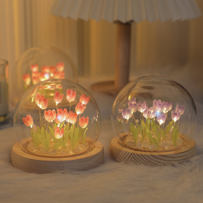 Home Decor Tulip - Luz de noche de tulipán hecha
