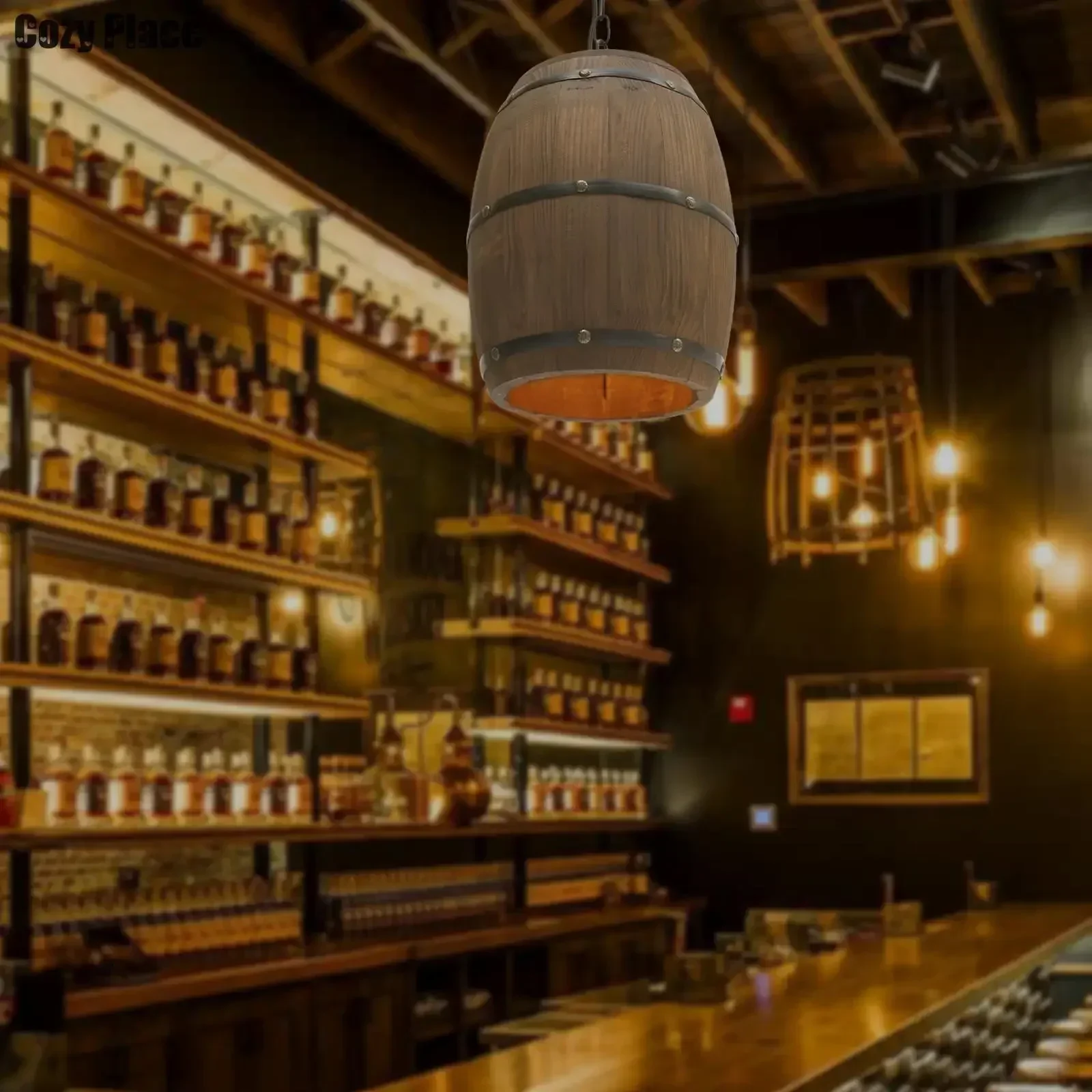Home Decor Lighting - Lámpara Rústica Vintage, Lámpara Colgante de
