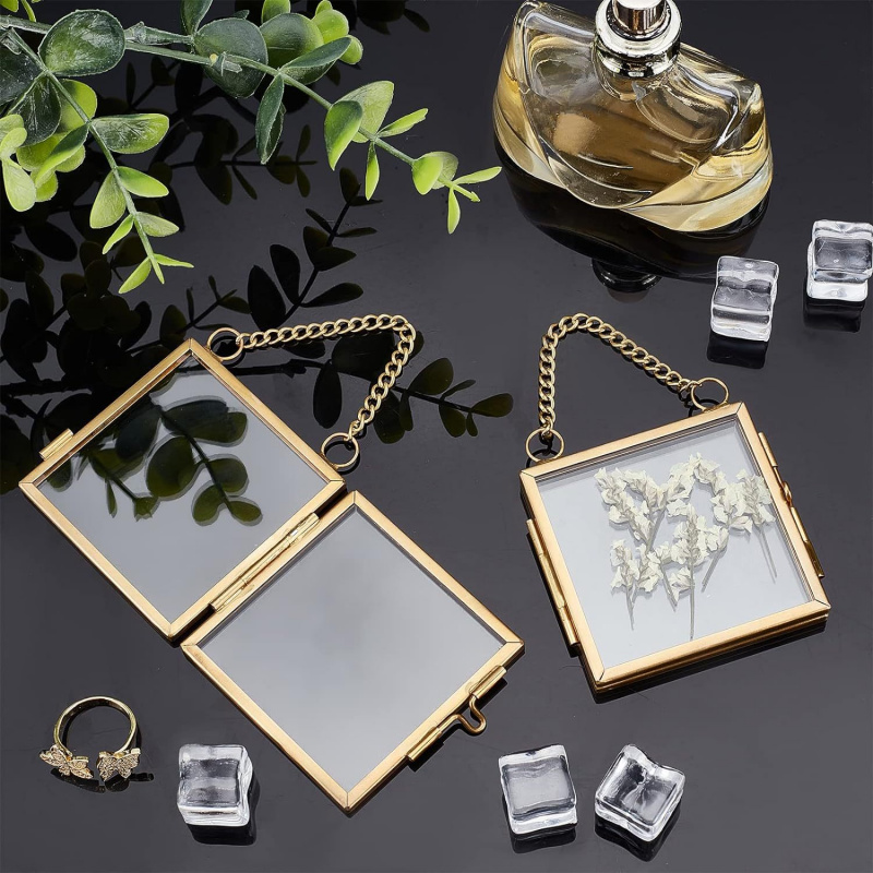 Pressed Flower Frame - Marco de fotos de metal simple,