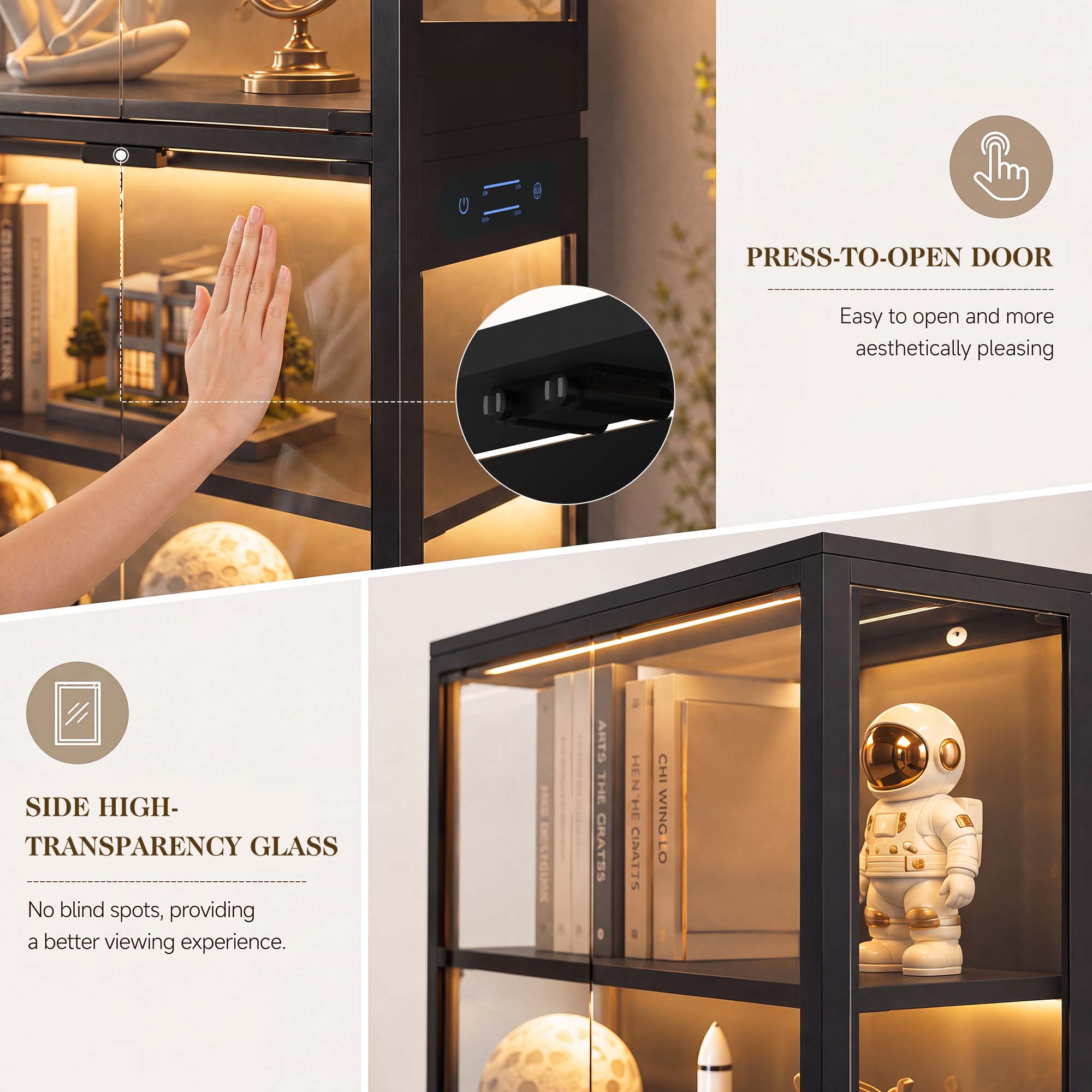 TCGBKAF Vitrina de 5 niveles c - Home Decor Lighting reseña y precio