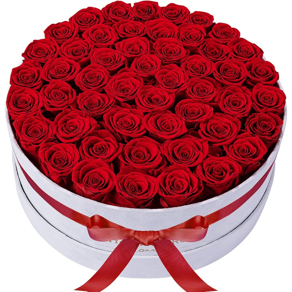 50 Rosas en Caja de Terciopelo - Home Decor Tulip reseña y precio