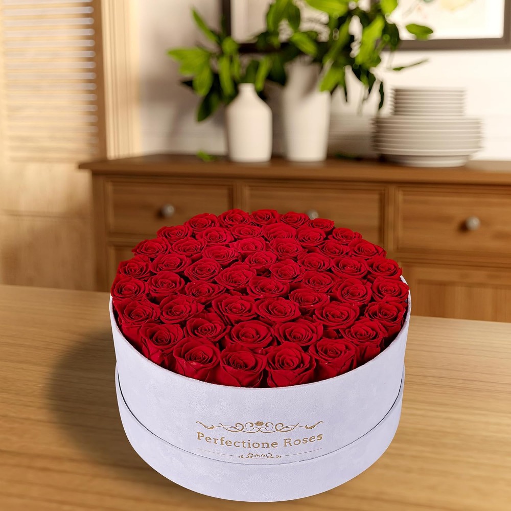 50 Rosas en Caja de Terciopelo - Home Decor Tulip reseña y precio
