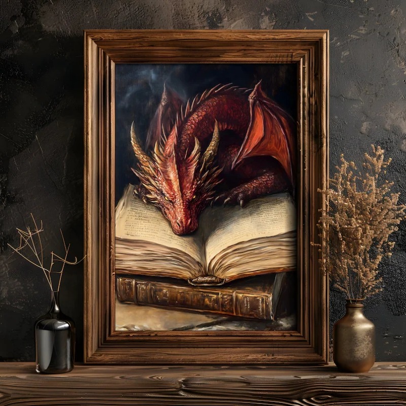 Póster de libro de lectura de  - Home Decor Gothic reseña y precio