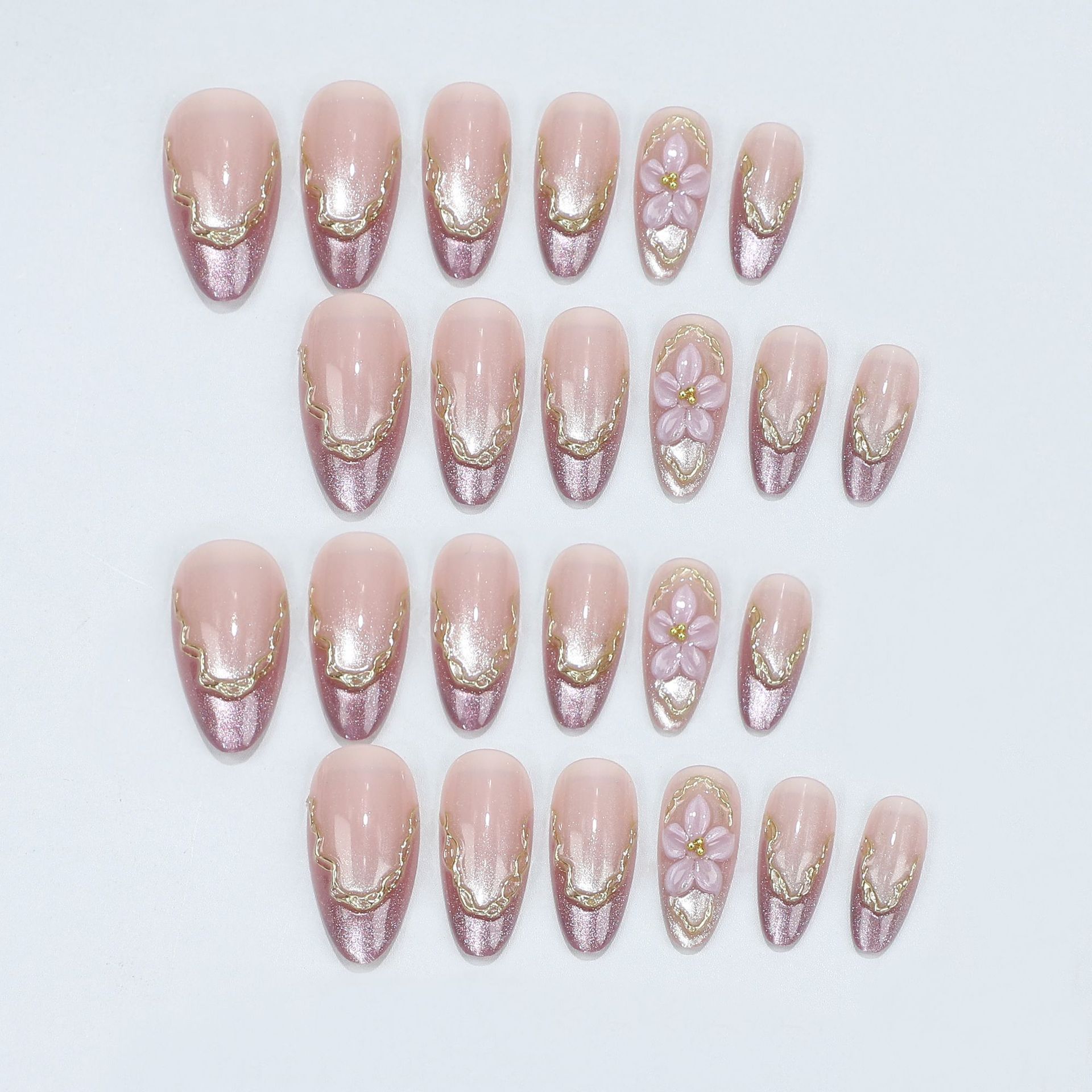 Uñas Postizas 3D con Diseño de - Pressed Flower Frame reseña y precio