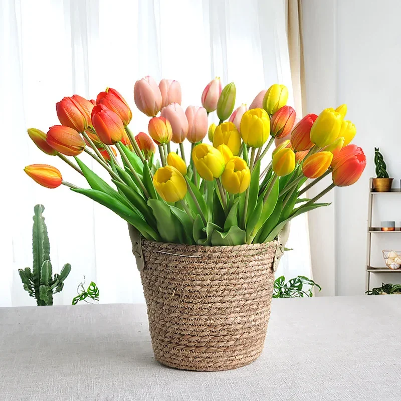 Tulipán Artificial de goma sua - Home Decor Tulip reseña y precio