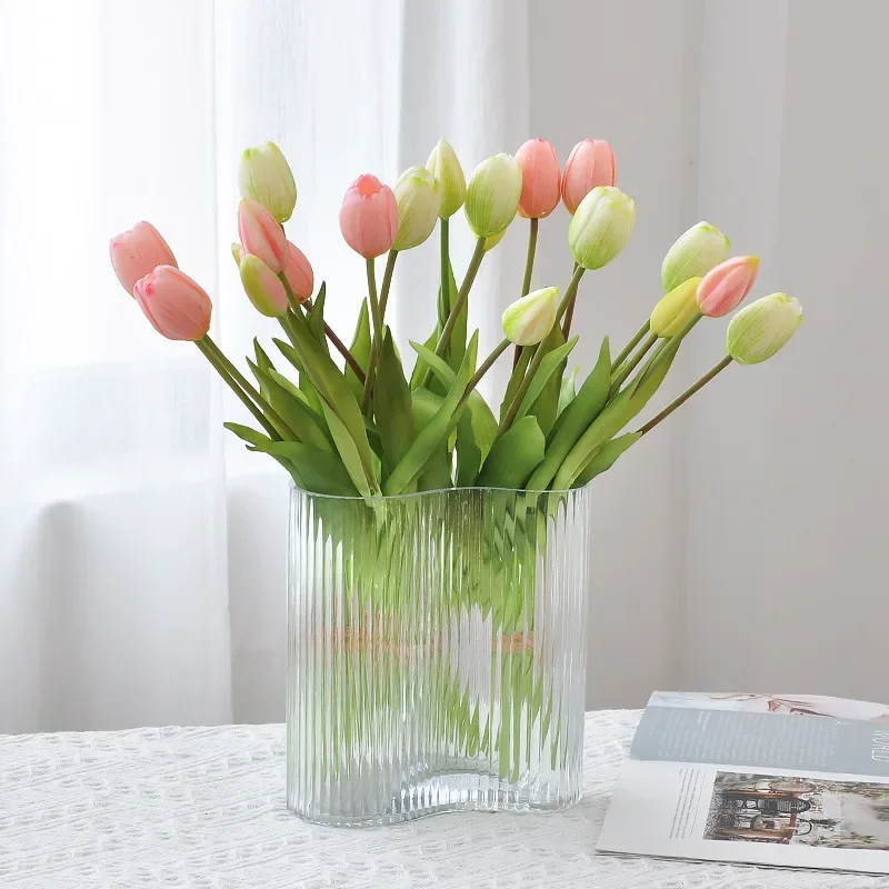 Tulipán Artificial de goma sua - Home Decor Tulip reseña y precio