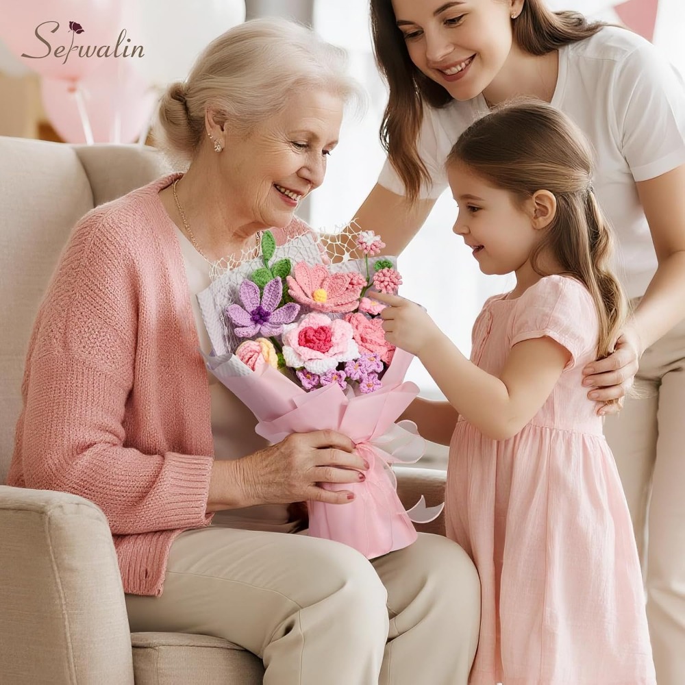 Ramo de Flores de Crochet, Flo - Home Decor Tulip reseña y precio