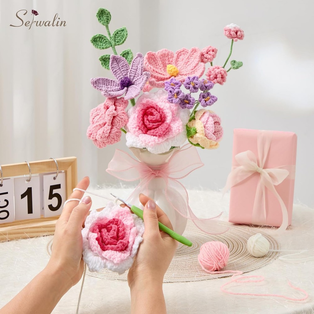 Ramo de Flores de Crochet, Flo - Home Decor Tulip reseña y precio