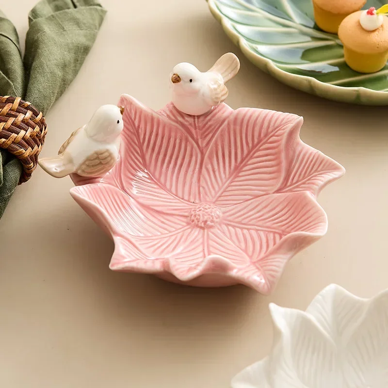 Bandeja bonita para pájaros, b - Ceramic Trinket Dish reseña y precio