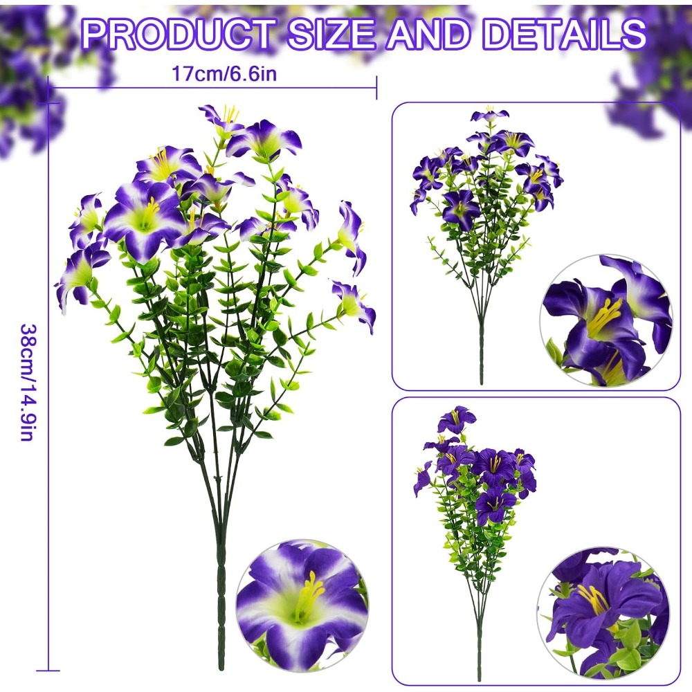 Petunias Moradas Sedosas con C - Home Decor Tulip reseña y precio