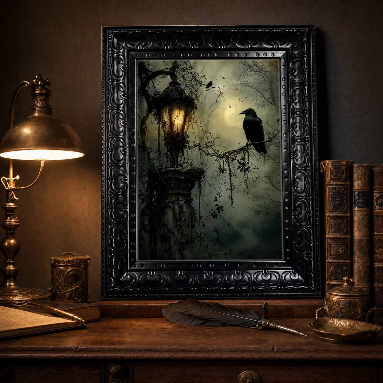 Arte de pared de Halloween, li - Home Decor Gothic reseña y precio