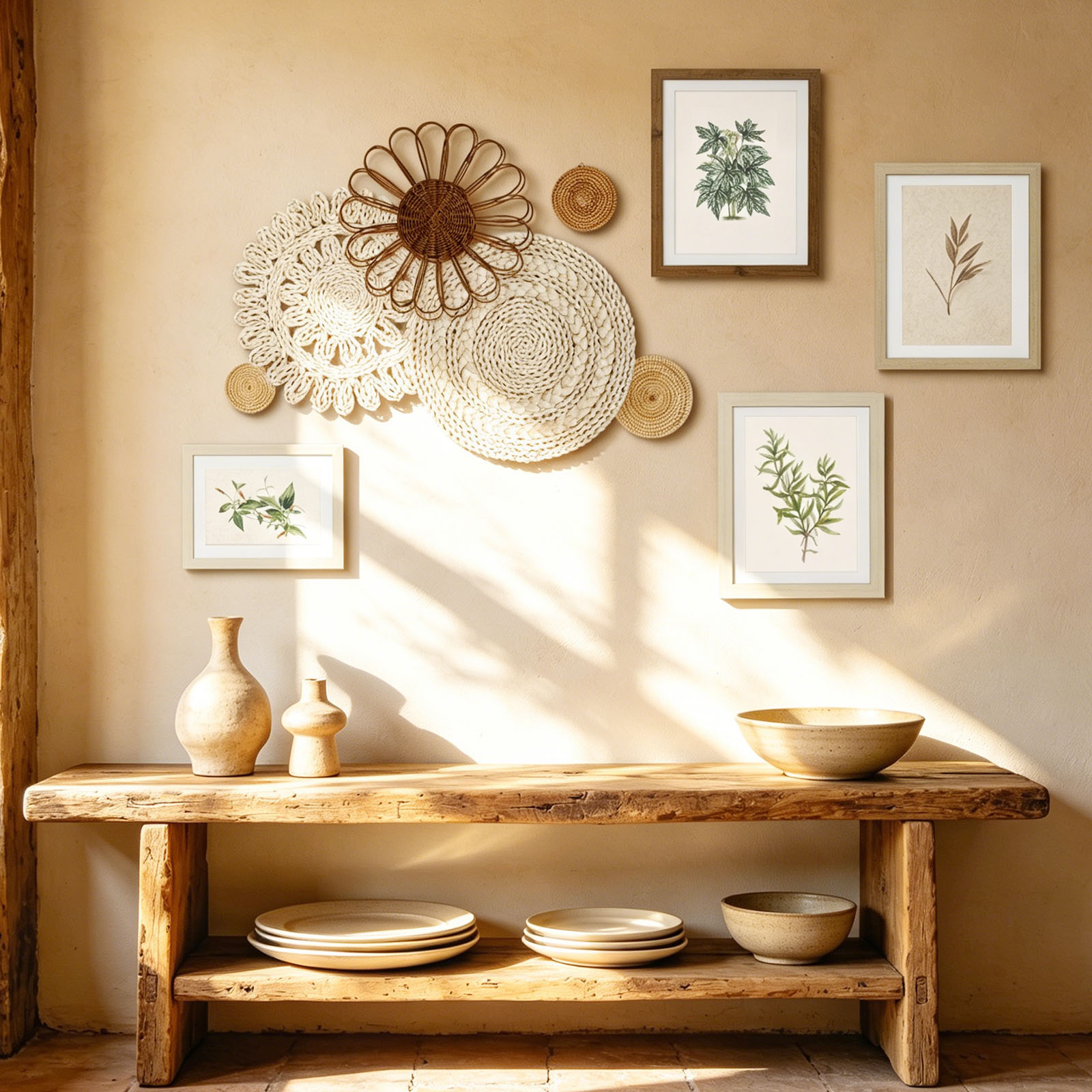 Cesta de pared boho de mimbre  - Woven Wall Basket reseña y precio