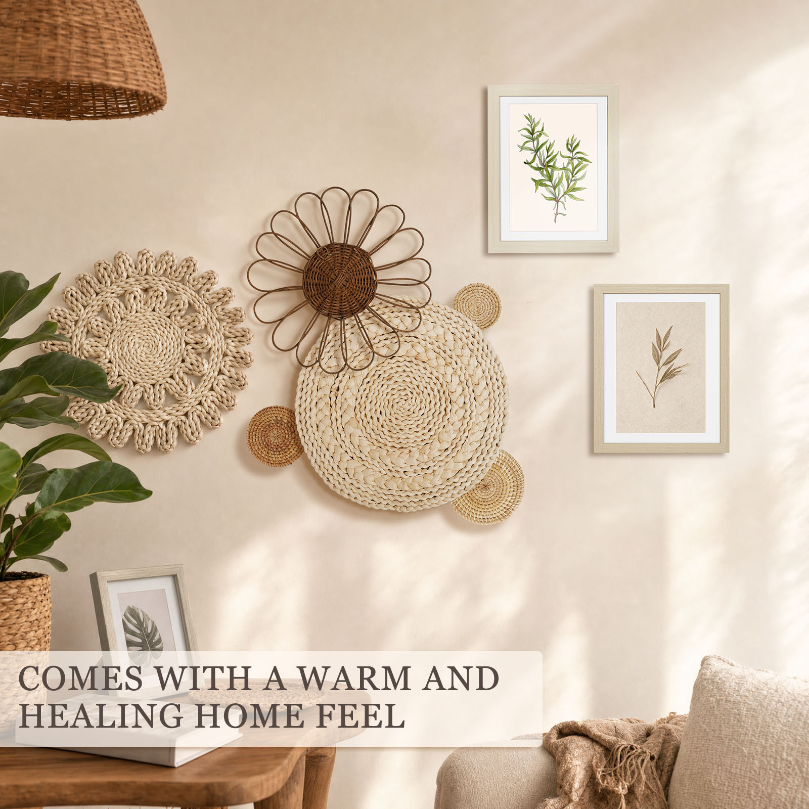 Cesta de pared boho de mimbre  - Woven Wall Basket reseña y precio