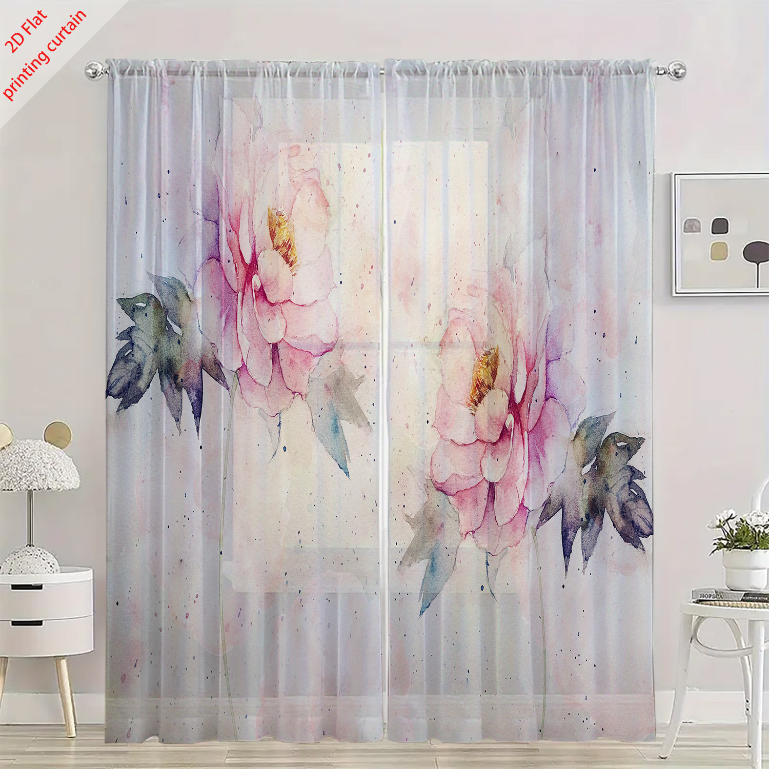 Cortina de gasa transparente c - Home Decor Tulip reseña y precio