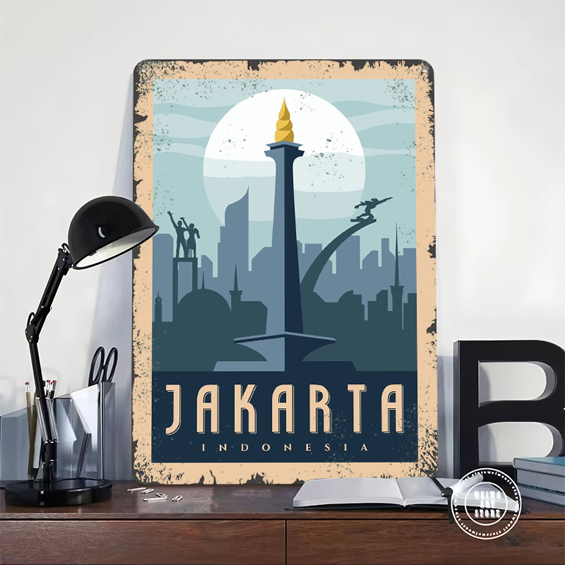 Póster Metálico de Viaje a Jak - Home Decor Jakarta reseña y precio