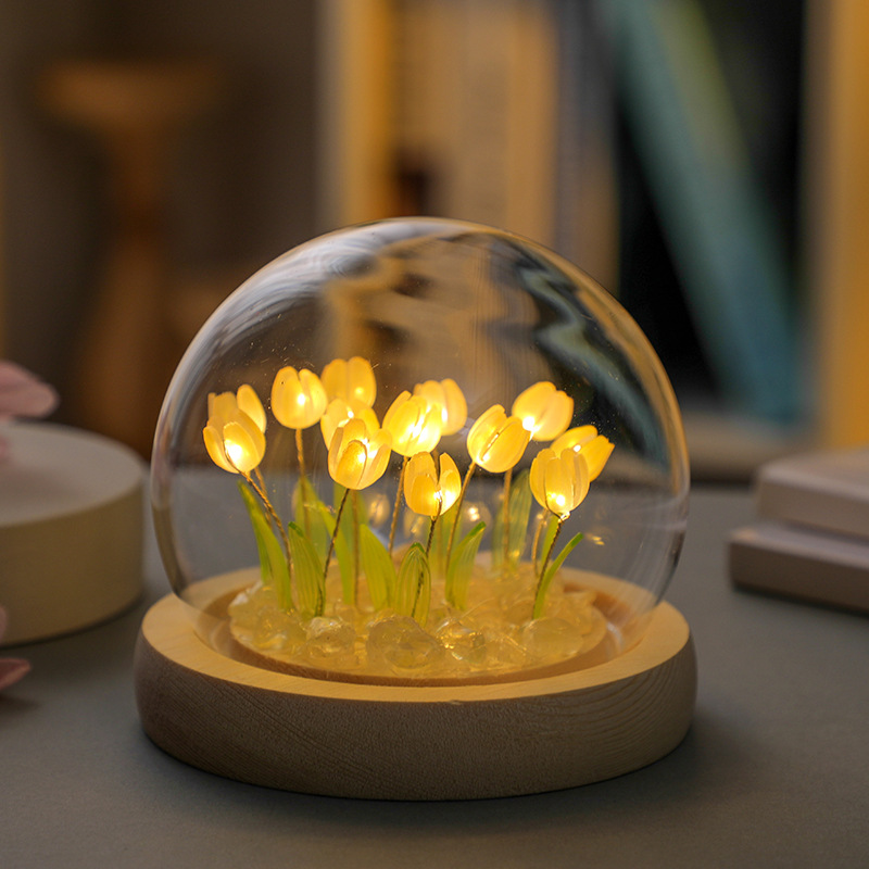 Luz de noche de tulipán hecha  - Home Decor Tulip reseña y precio