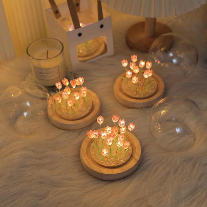 Luz de noche de tulipán hecha  - Home Decor Tulip reseña y precio