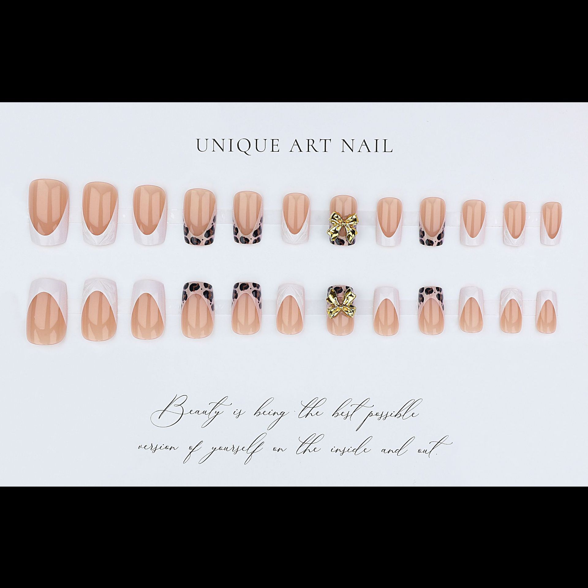 Uñas postizas cortas cuadradas - Pressed Flower Frame reseña y precio