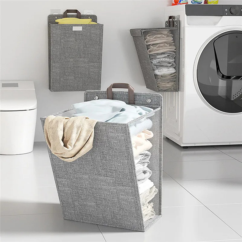 Cesto de ropa plegable adhesiv - Woven Wall Basket reseña y precio