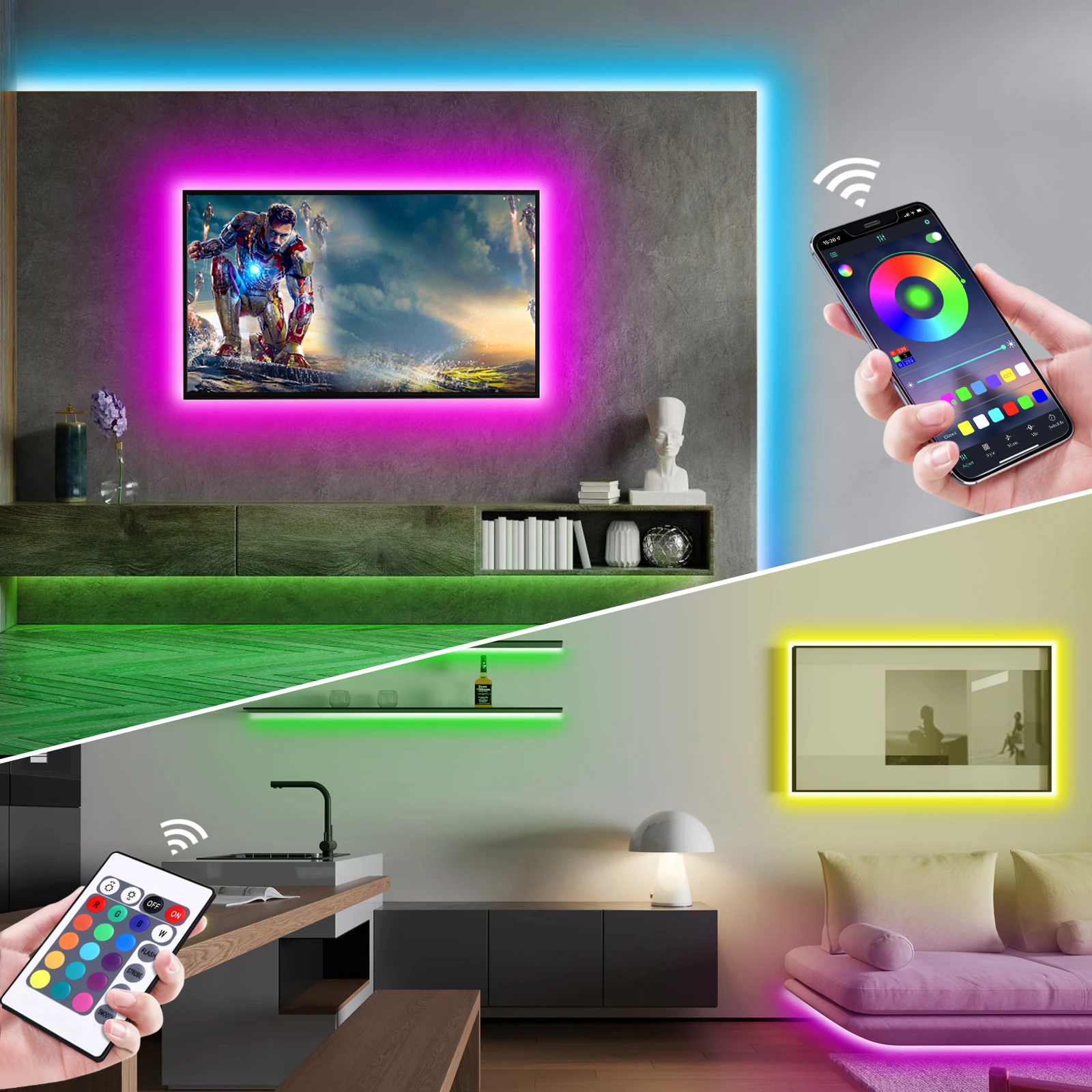 Tira de luces LED de neón RGB  - Home Decor Lighting reseña y precio
